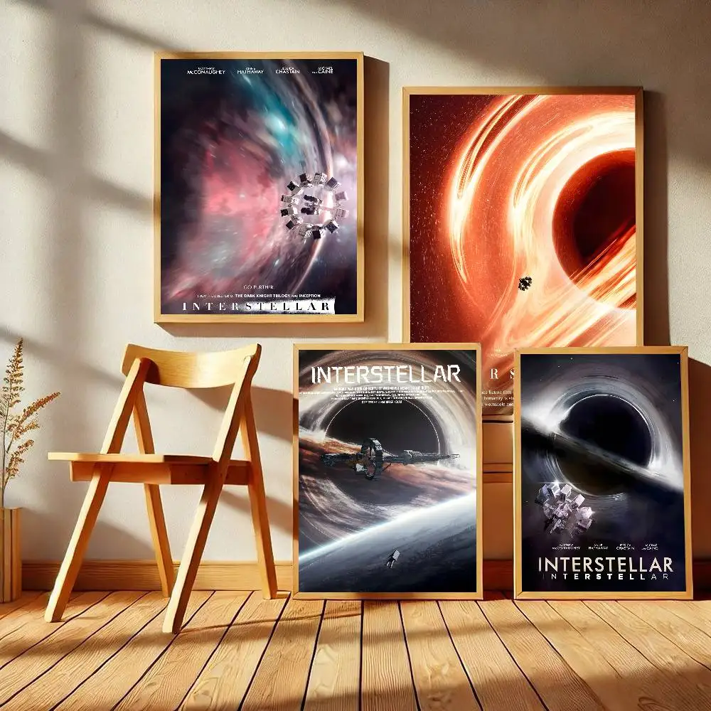 الكلاسيكية الخيال العلمي فيلم بين النجوم الفيلم الكلاسيكي الملصقات HD جودة ملصق جدار الفن اللوحة دراسة الشمال ديكور المنزل #4