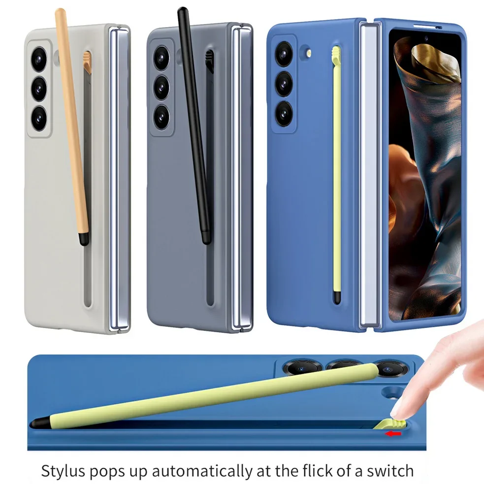 

Automatic Ejection Stylus Pen Slot Case for Samsung Z Fold Special Edition SE 6 Slim Galaxy Z Fold 5 4 Optional Shell Film Cover