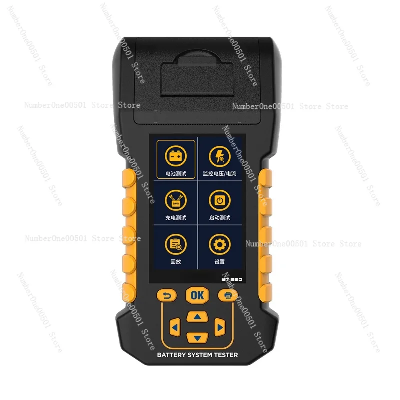 ​​Car Battery Tester with Printer 12V/24V Voltage Life Monitor Leakage Detection​​