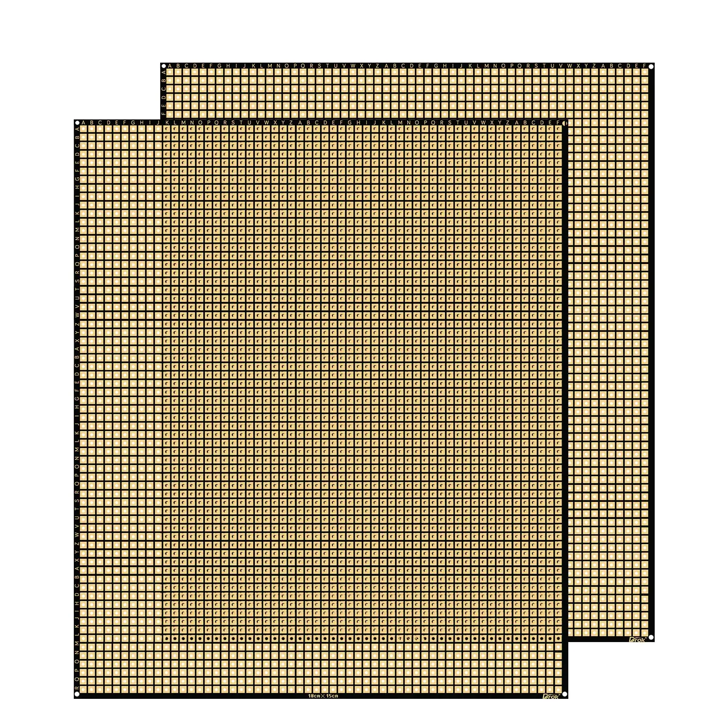 

DROK 2pcs Perf Circuit Board 7.09x5.91inch DIY Prototyping PCB Gold-plated Solder-less Breadboard