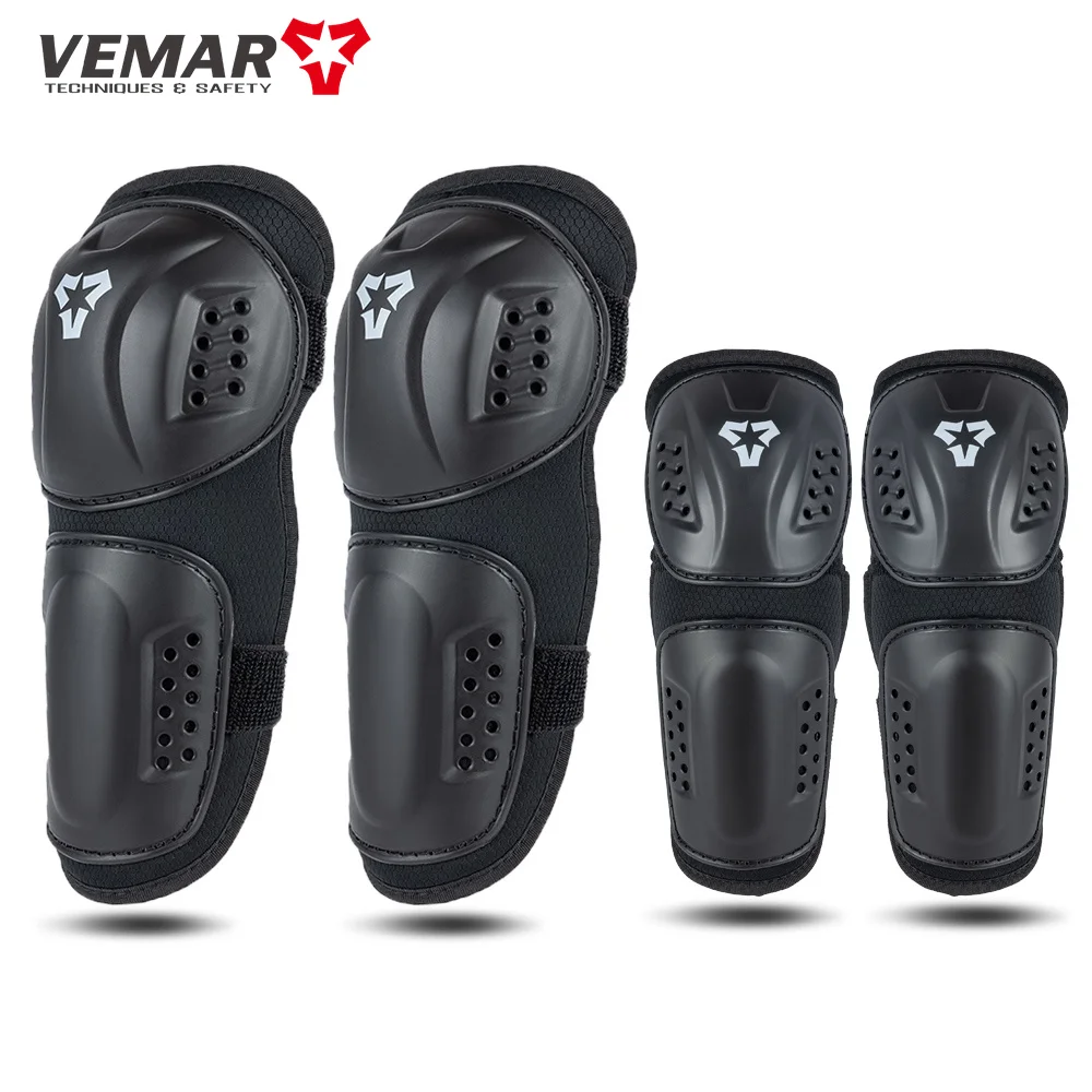 

Детские мотоциклетные велосипедные наколенники и налокотники, дышащие наколенники для мотокросса, ПВХ корпус, защитные налокотники для мотоцикла, легкий вес