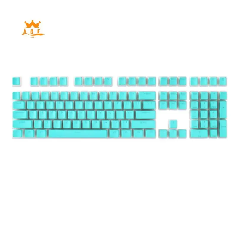 

A08E-1Set Pudding Keyboard Hat Box Механическая клавиатура Двойная кожа Молочный прозрачный пластиковый колпачок (небесно-голубой)