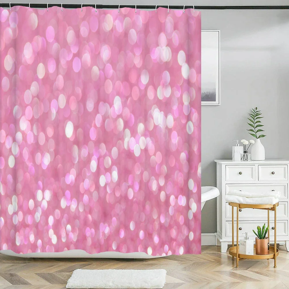 Colorful Dream Sparkling Rainbow Printed Shower Curtain Bathroom Curtain With Hooks Waterproof Polyester Decoration Curtain