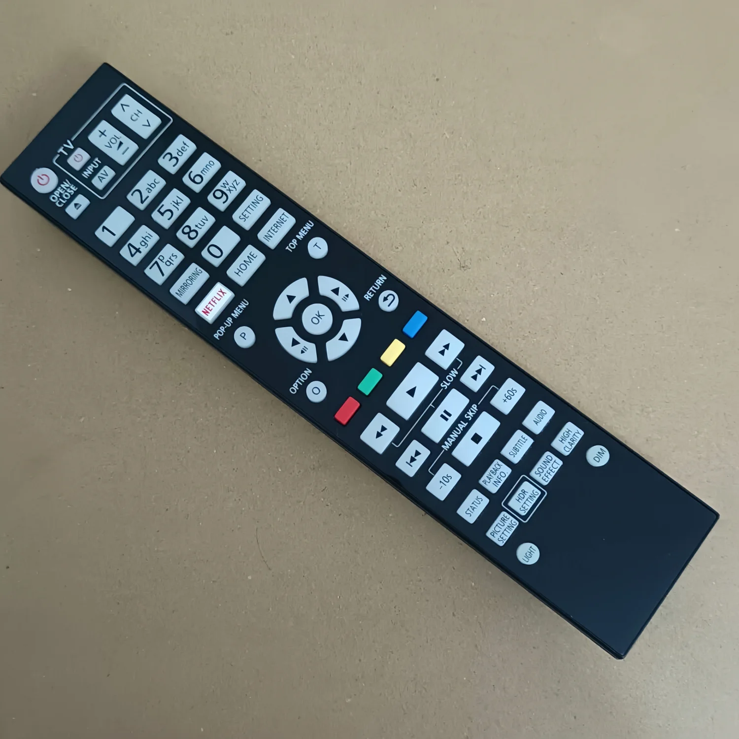 N2QAYA000172 Control Remoto con Retroiluminación para Reproductor de DVD Panasonic DP-UB9000 DP-UB9000P1K DP-UB9000E DPUB9000GN1 DP-UB9000EGK