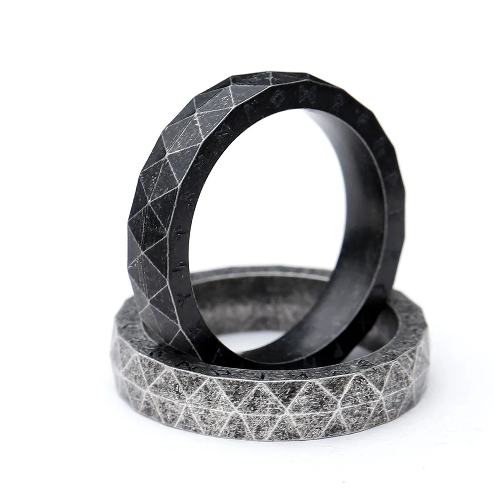 New Stainless Steel Viking Rune Ring Men Scandinavn Wedding Womens Amulet Band Jewelry Gift Anel free shipping