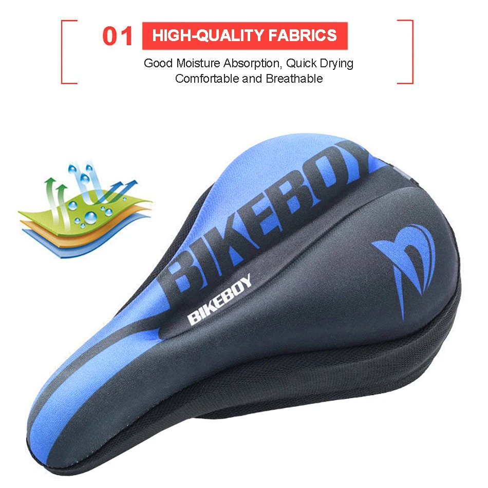 3D Soft Thickened Bicycle Seat Breathable Bicycle Saddle Seat Cover Comfortable Foam Seat Mountain Bike Cycling Cushion Pad