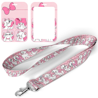 A3516 Cartoon Cat Kitten Lanyard Keychain Neck Strap for Key ID Card phone Strap Badge Holder DIY Hanging Rope Phone Accessories