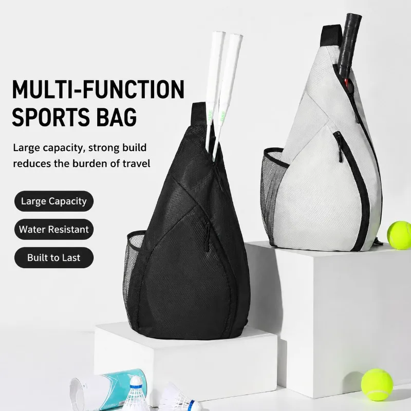 Large‑Capacity Single‑Shoulder Cross‑Body Sports Sling Bag,Special‑Purpose Carry Pack for Badminton Racket & Pickle‑Ball