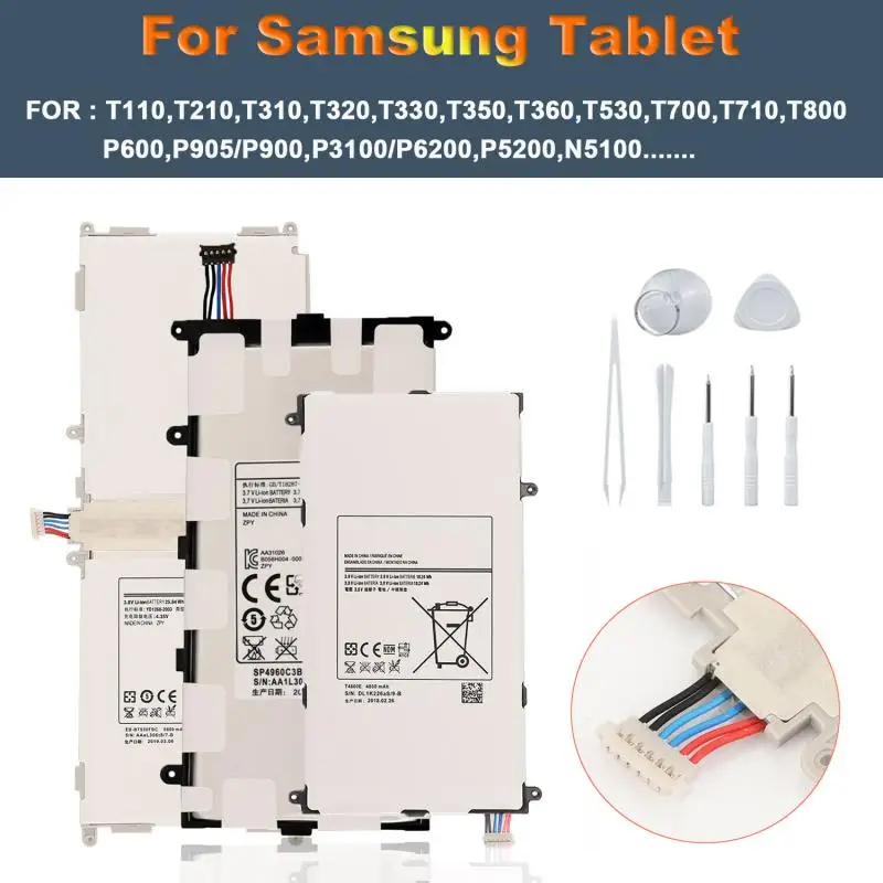 Replacement Battery For Samsung Galaxy Tab4 Tab 4 SM-T530 T533 T535 T531 T537 EB-BT530FBU Tab S2 9.7 T815C T813 Tab 10.1 S2P7500