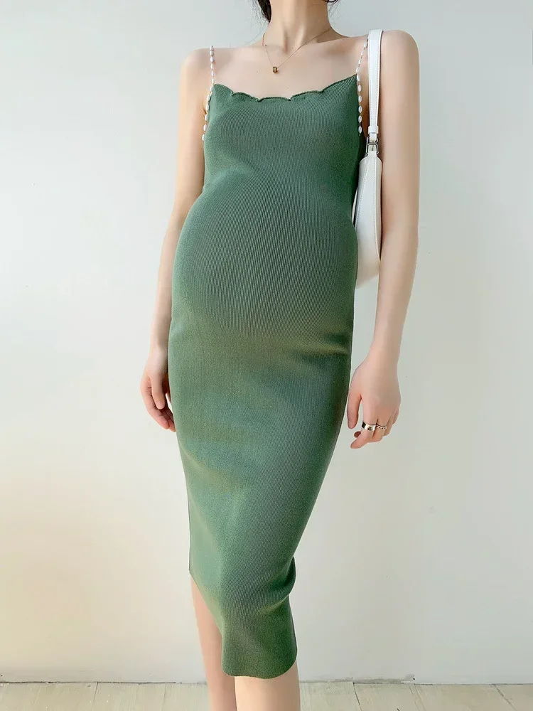 

Elegant Retro Maternity Photography Dresses Green Camisole Dress Sexy Dresses For Pregnant Women Pregnancy Photo Shoot Clothes