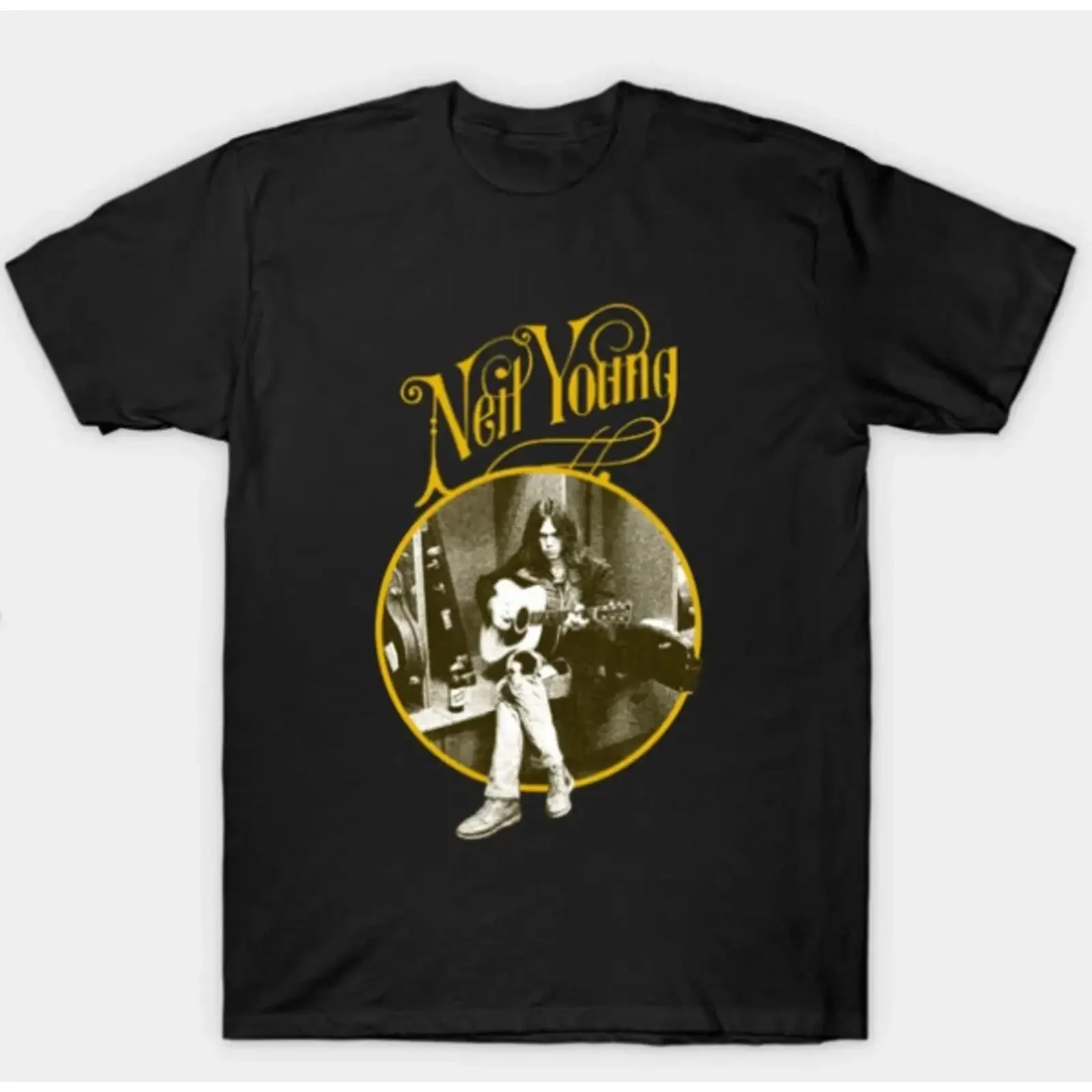Classic Style Neil Young T Shirt vintage Washed Slightly designer clothes fashion Stylish Comfortable Breathable streetwear