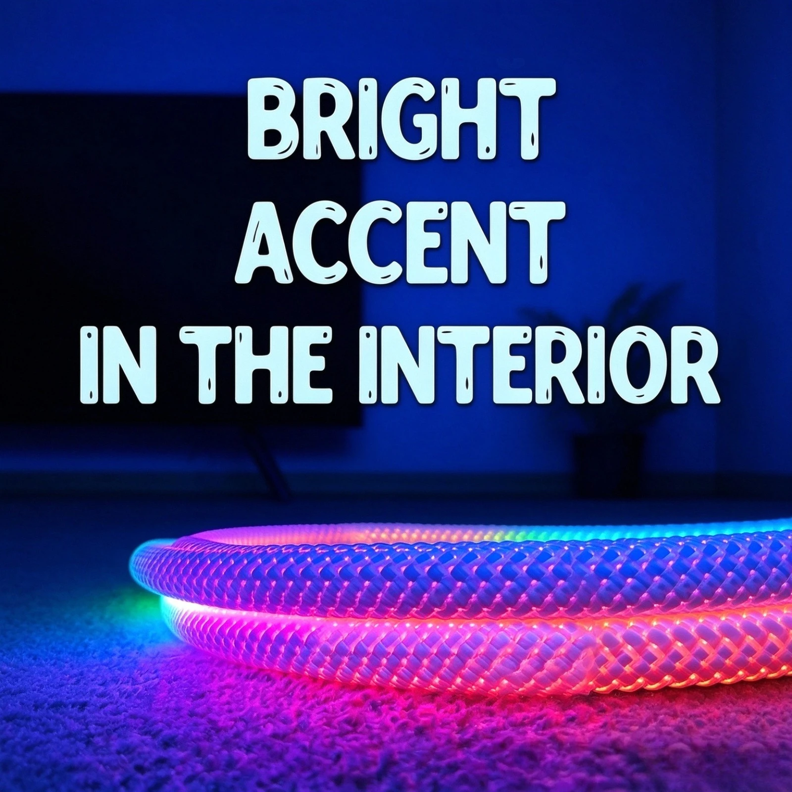 USB 5V Neon LED Strip, RGB IC 360 Round Reticulated Remote Dimmable, for Home Living Room Bedroom TV Party Bar Wall Decor