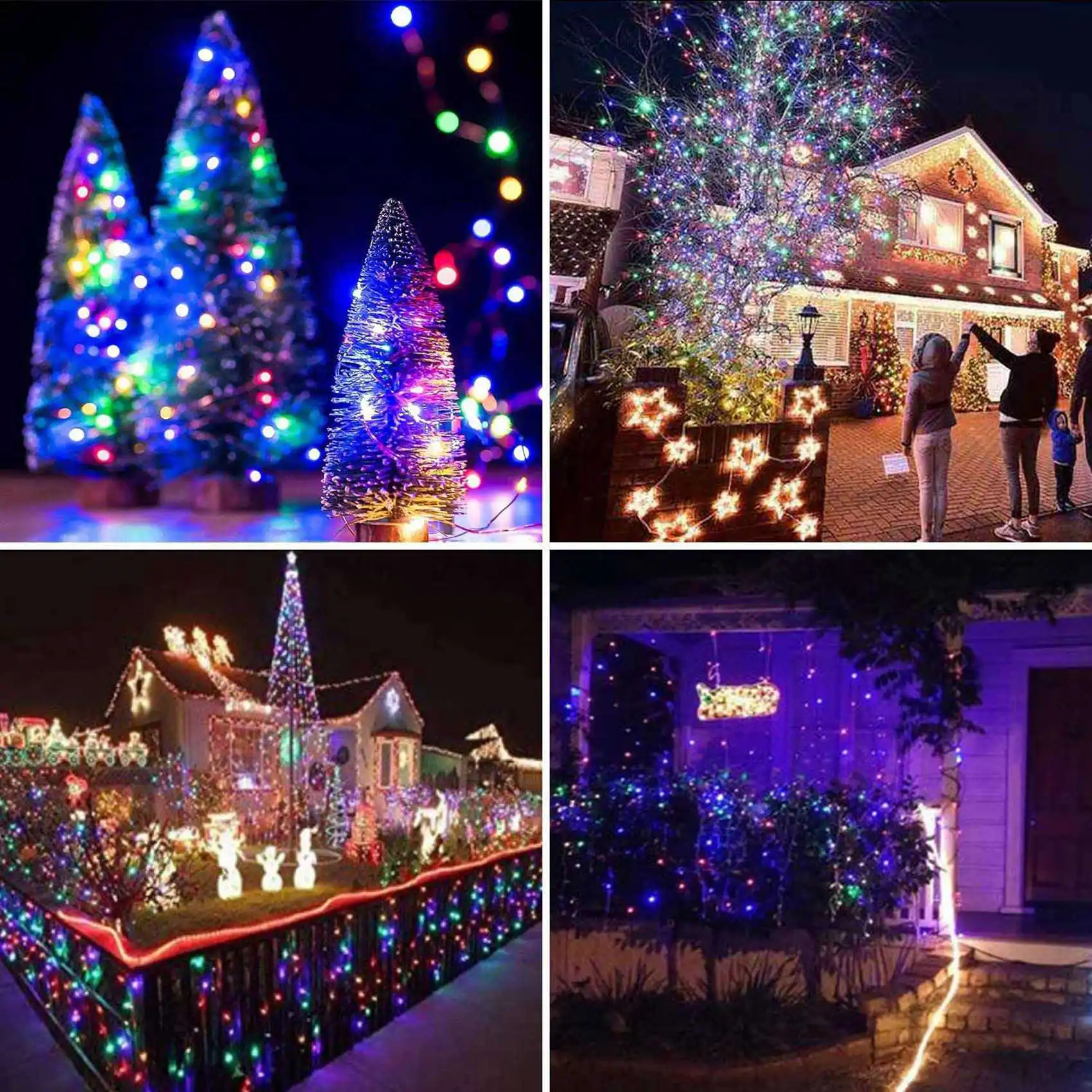 

BHTS-Solar LED String Lights, 10M Waterproof Flexible Fairy Christmas Lights, Used In Outdoor Courtyards,Color 2 Pieces