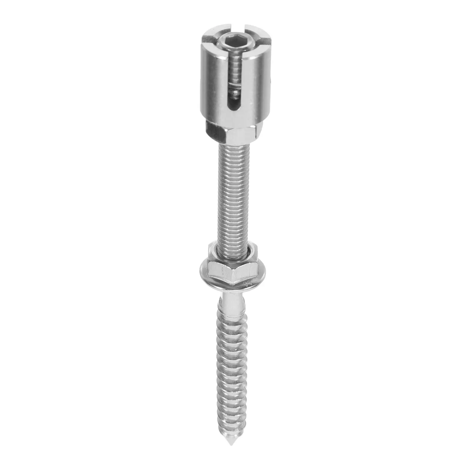 1pc Stainless Steel 3Mm Wire Rope Clamp Trellis Screw For Climbing Plants Outdoor Garden Anchor Fastener Cable Fixing Hardware