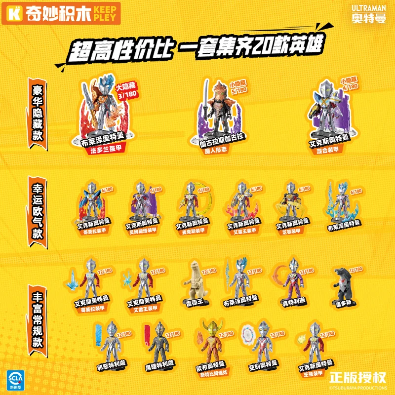 New Keeppley Block Blind Box Toys Flip Fun Ultraman Blazeya Cut