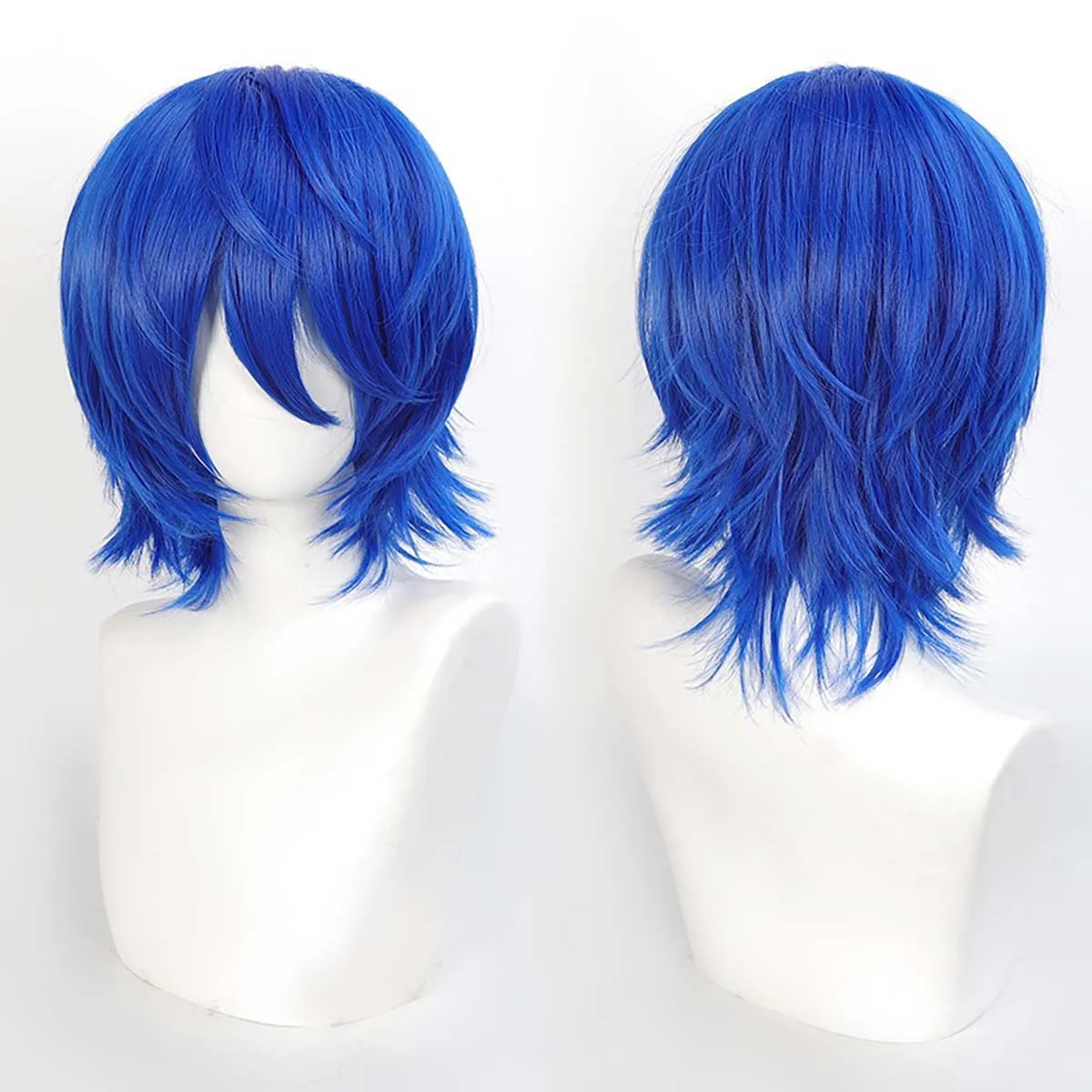 Men Universal Costume Cosplay Props Black Blue Red Short Heat Resistant Fiber Wigs
