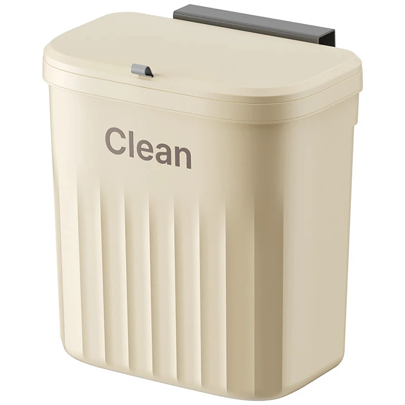 Cubo de basura de cocina, cubo de basura colgante montado en la pared con tapa, cubo de basura para gabinete debajo del fregadero, cubo de basura para Compost, 8,5/12L