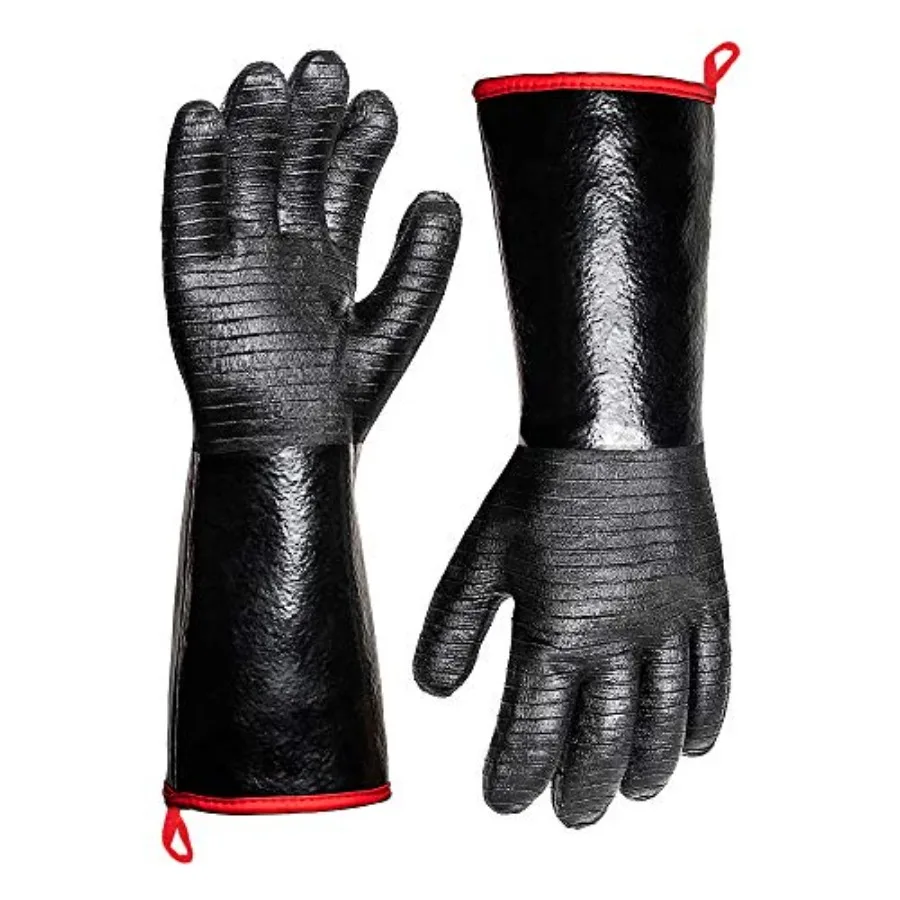 

932F Extreme Heat Resistant Gloves for Grill BBQ Waterproof Long Sleeve Pit Grill Gloves for Fryer Baking Oven Smoker Fireproof
