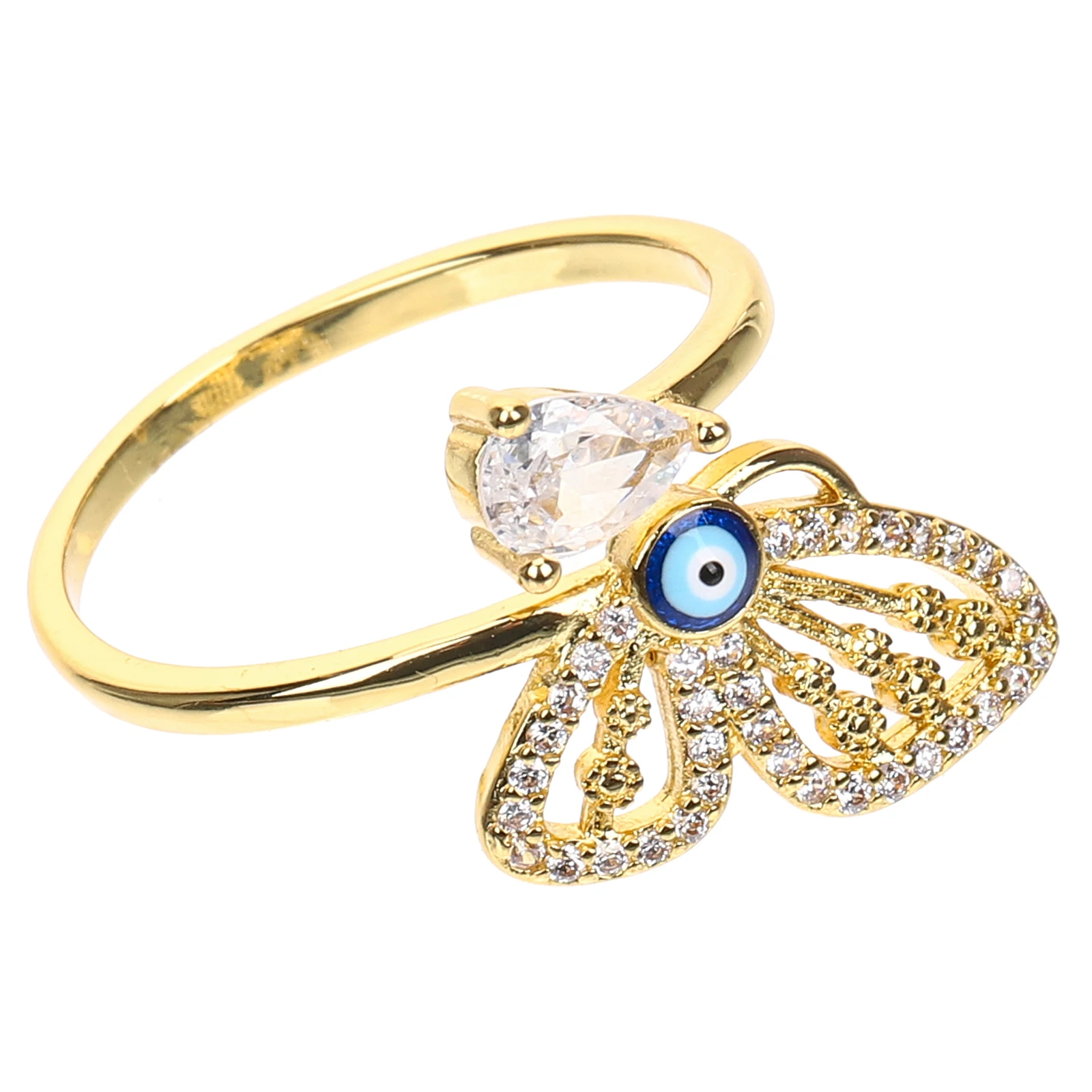 

Adjustable Open Ring Alloy Butterfly Ring For Wedding Festival Theme Party Accessories