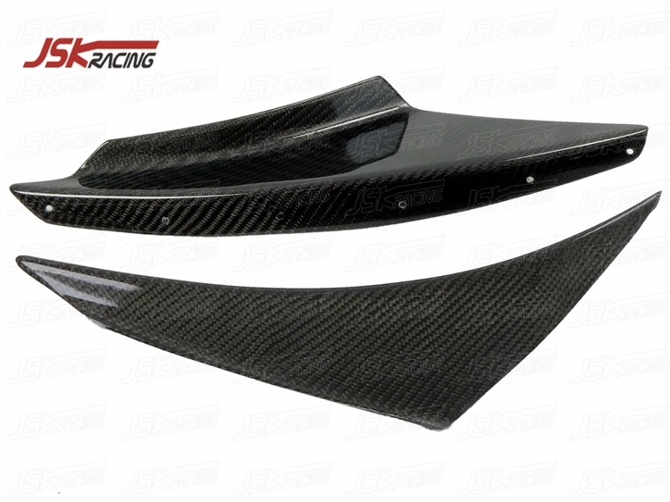 CARBON FIBER FRONT BUMPER CANARD for 2003-2005 MITSUBISHI LANCER EVOLUTION EVO 8 - view 4