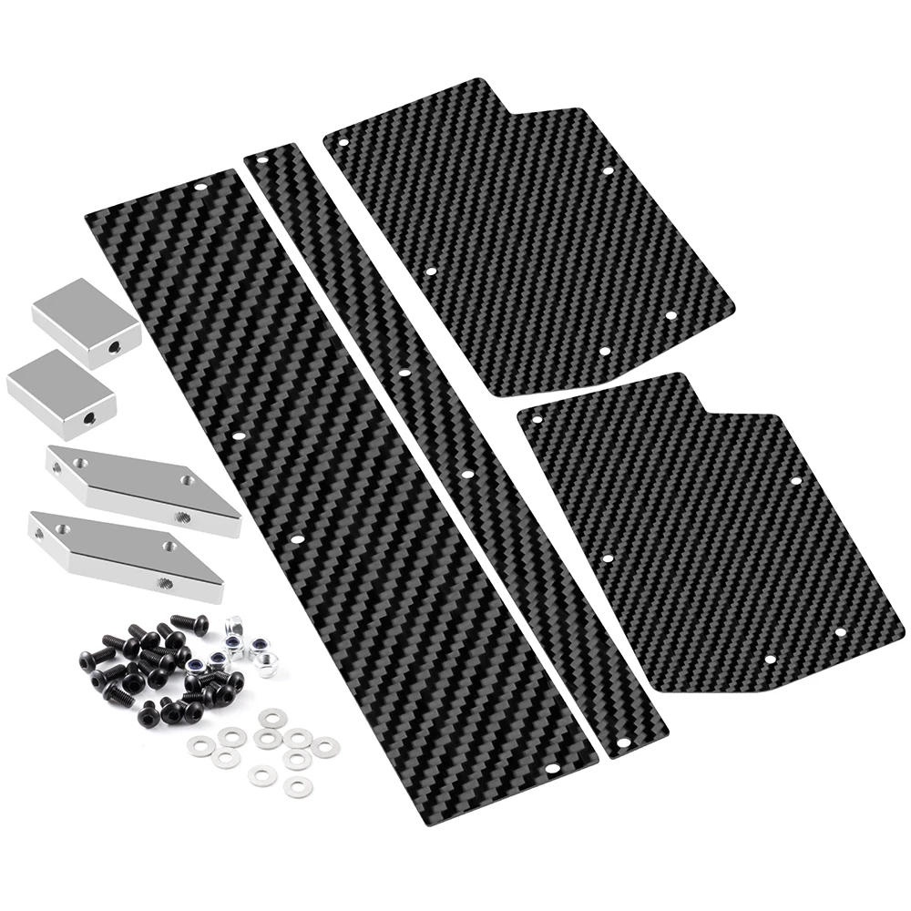 AXSPEED Carbon Fiber +Alu Alloy Side Spoiler Rear Wing Plate Bracket for ARRMA VENDETTA 3S 1/8 RC Car Upgrade Parts Accessories