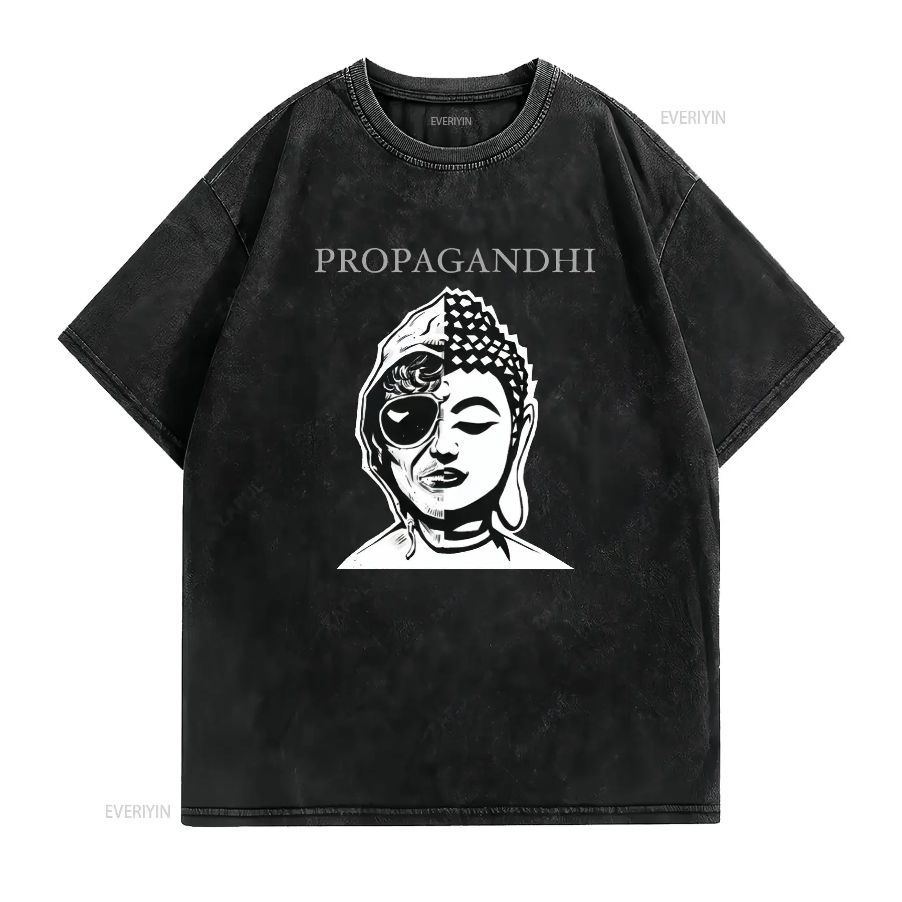 Propagandhi Ted Buddha At Peace Album New Merch Vintage T Shirt Washed Top For Everyday Wear Casual Slightly Stretched vintage