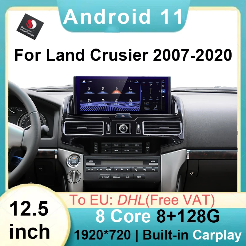 

Android 11 Car Radio GPS Navigation For Toyota Land Cruiser 200 LC200 2007 -2020 Multimedia DVD Player Carplay Auto Touch Screen