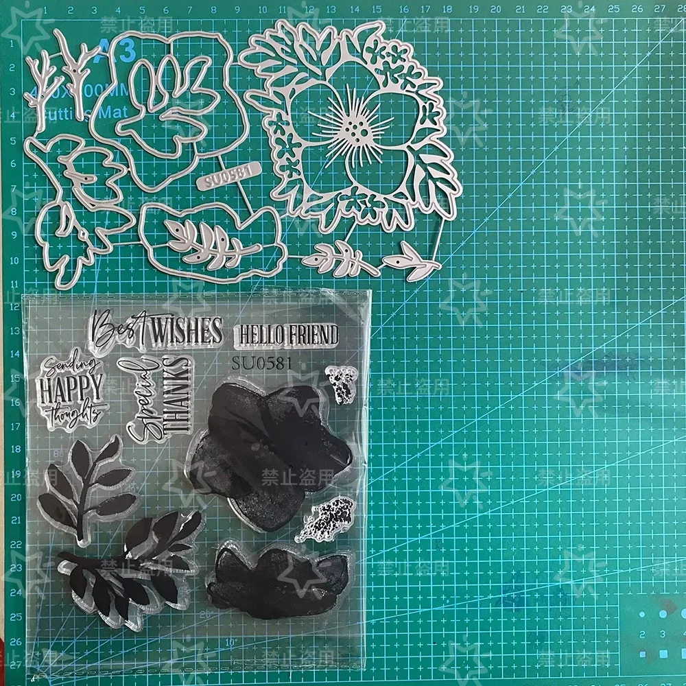 

May 2026 New Octopus Peacock Friends Clear Stamps Metal Cutting Dies Hot Foil For DIY Decorating Scrapbook Paper Card Embossing