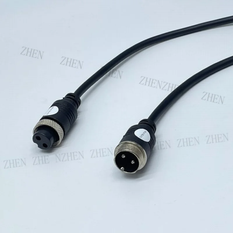 Y Y GX16 2Pin Aviation Cordset Electrical Connector with Panel Mount Adapter Cable
