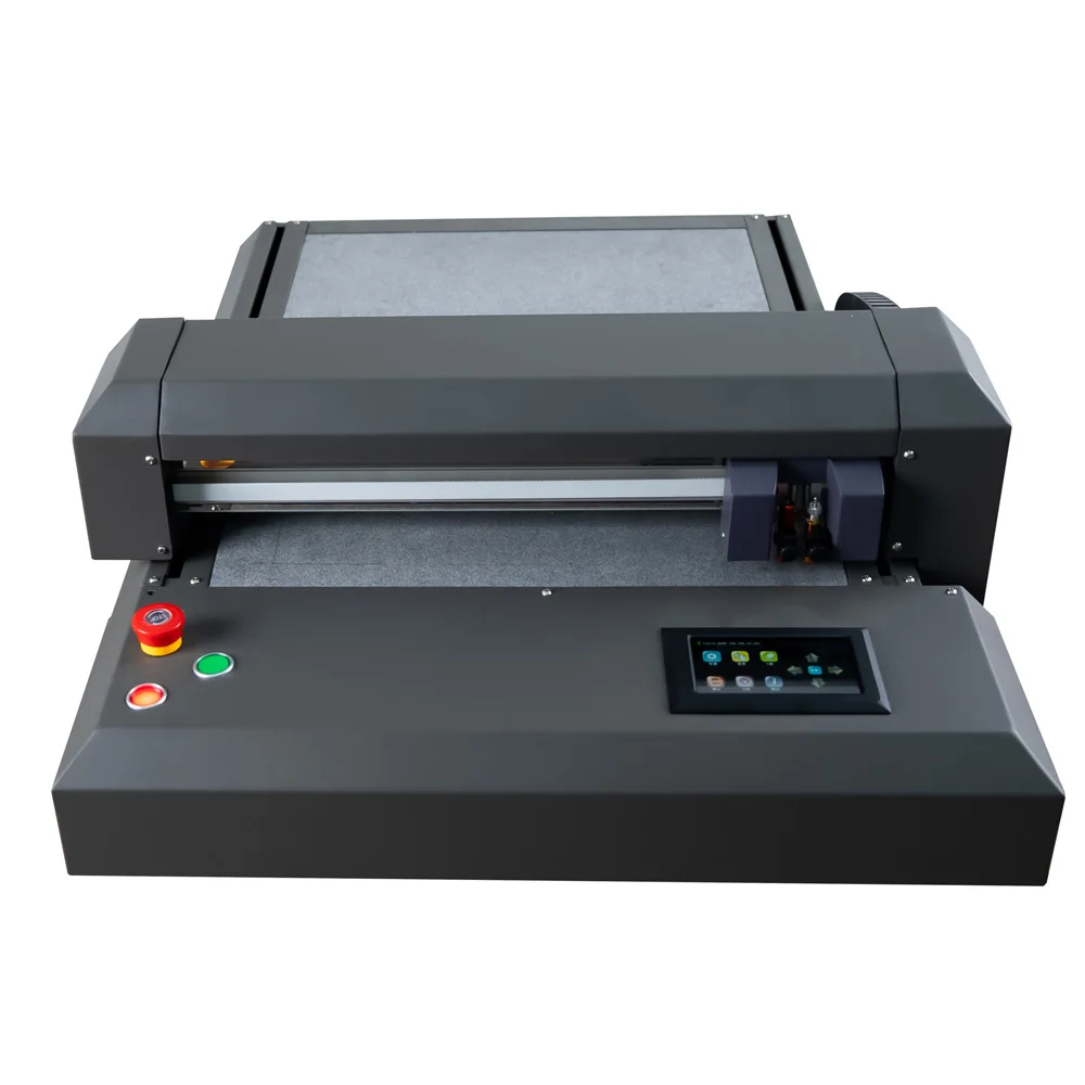 Double head automatic profile flat cutting plotter with vacuum adsorption built-in camera for reflective films