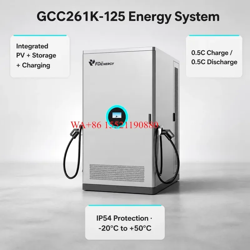 WMWMNU for Outdoor DC Fast Charging Station 120kW with Battery Storage OCPP Smart EV Charger CCS CHAdeMO