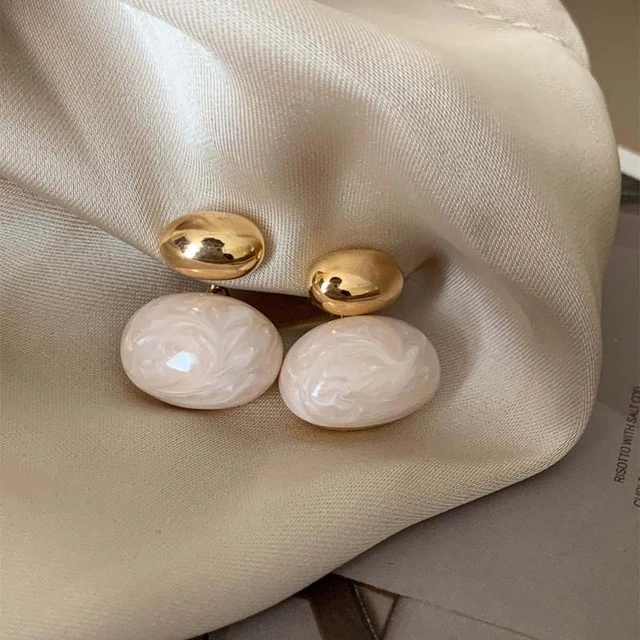 Amazon Pearl Earrings Sale elegant Gold Pearl Drop Earrings For Women Fashion Zinc Alloy Dangle