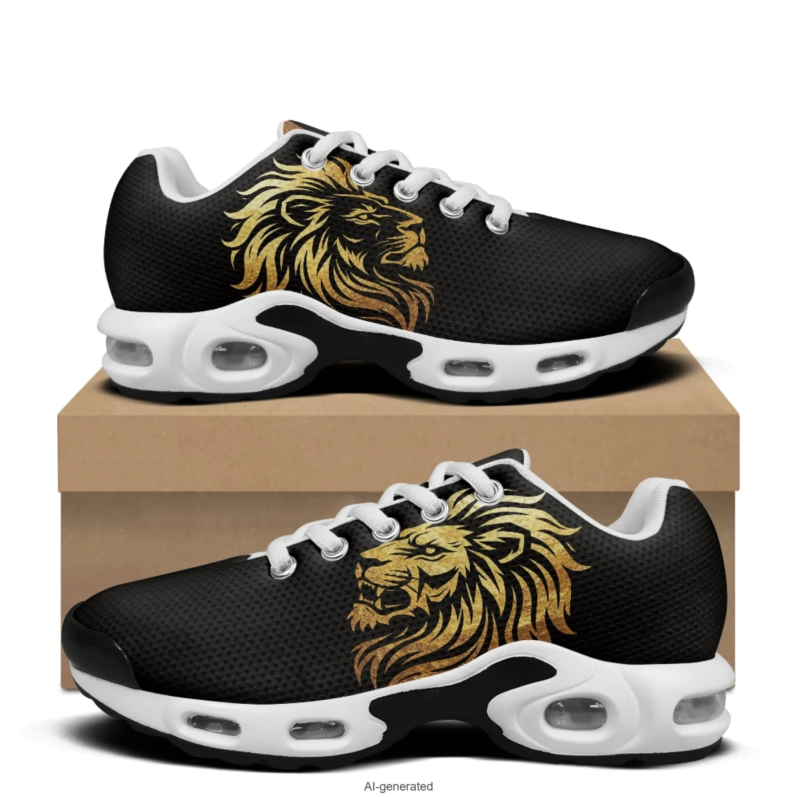 

XIXIRIMIDO Lion Air-Cushioned Sneakers Women's Running Shoes Men's Commuter Shoes Lightweight Breathable Soft Comfortable 36-48