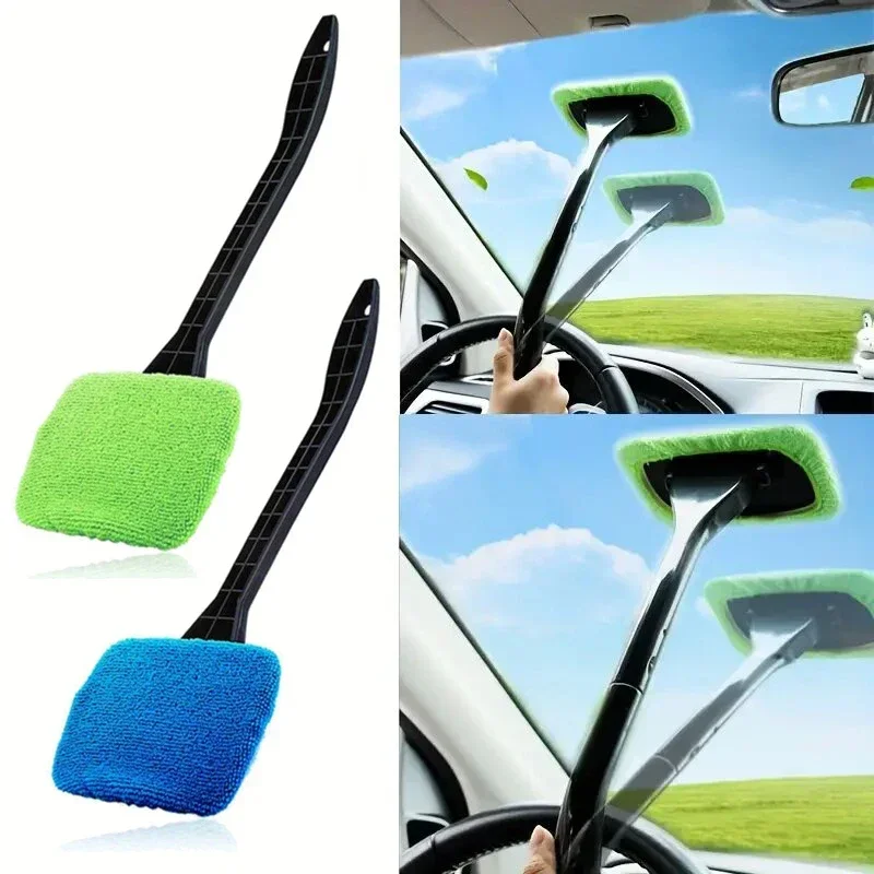 Auto Reinigung Pinsel Lange Griff Fenster Glas Reinigung Set Scheibenwischer Austauschbare Staub Wasser Entfernung Pinsel Kopf Amagi