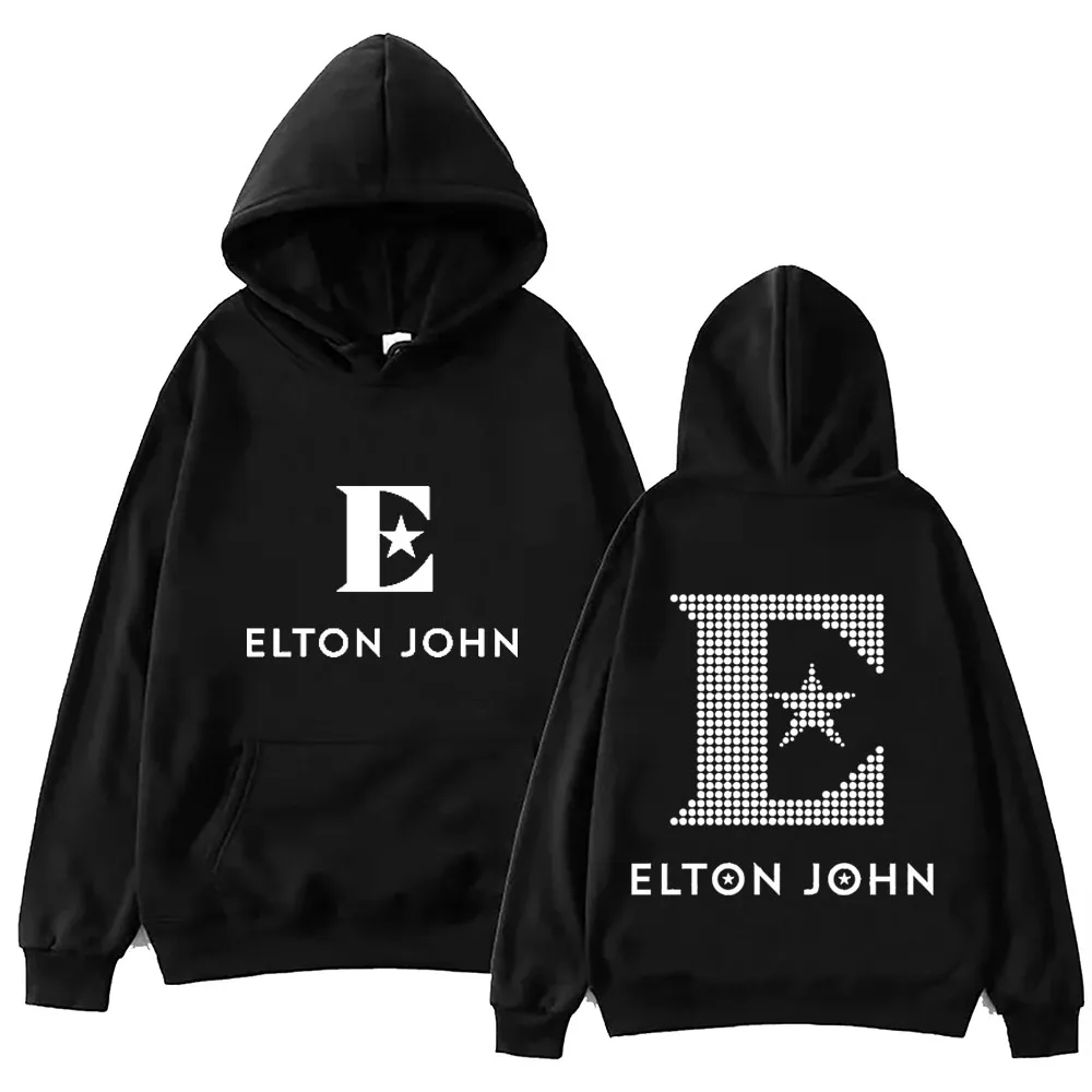 Толстовка с капюшоном Elton John со стразами, топы с длинным рукавом, свитшот, подарок для музыкальных фанатов, весна-лето 2024