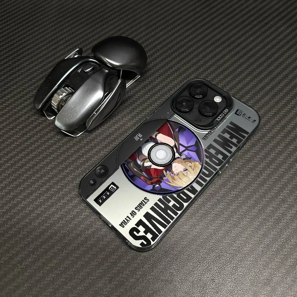 حافظة هاتف Zenless Zone Zero Zzz لهاتف آيفون 16 15 14 13 12 11 Plus Pro Max متعدد الألوان أورورا ليزر مقاوم للصدمات Funda