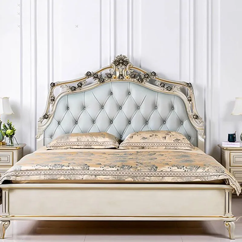 

Modern European Luxury Double Bed Unique Designer Pretty Wood Bed Headboards King Size Cama Matrimonial Bedroom Furniture