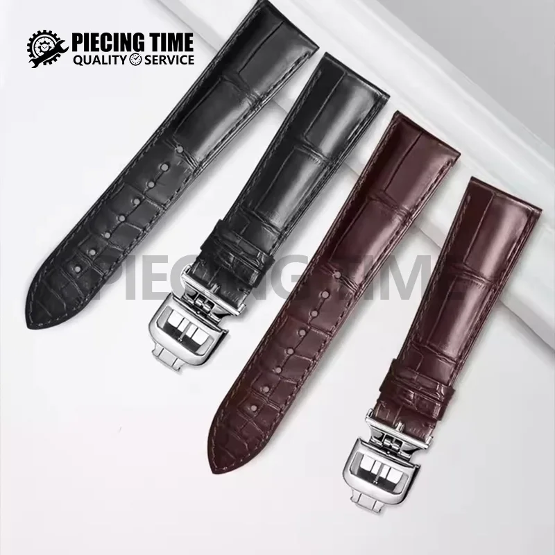 Master Ultra-thin Crocodile Leather Strap For Men And Women, Leather Strap 14 16 17 18 19 20 21 22mm Strap Accessories