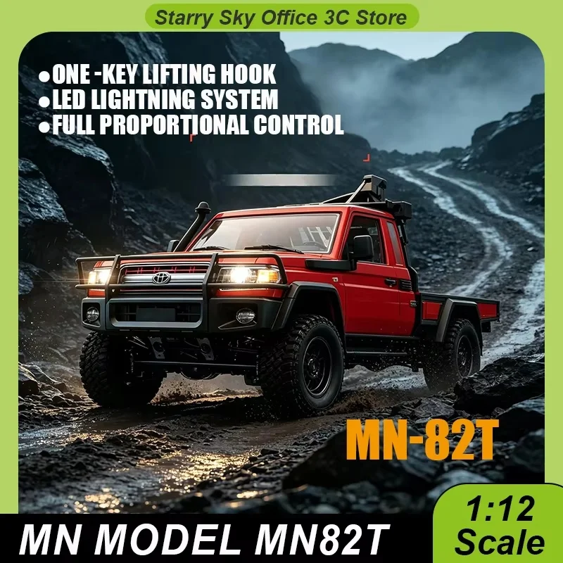 MN MODEL MN82T 1/12 RC Off-Road Tow Truck 4WD Remote Hook Lifting System RC Car Model Pickup Tow Truck Toys  Customized Vehicle 