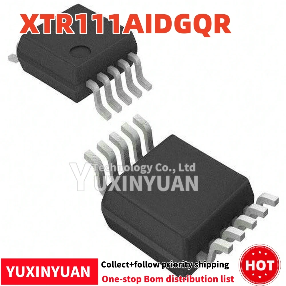 1PCS  XTR111AIDGQR   XTR111  MSOP10  NEW  IC IN STOCK  100%good YUXINYUAN