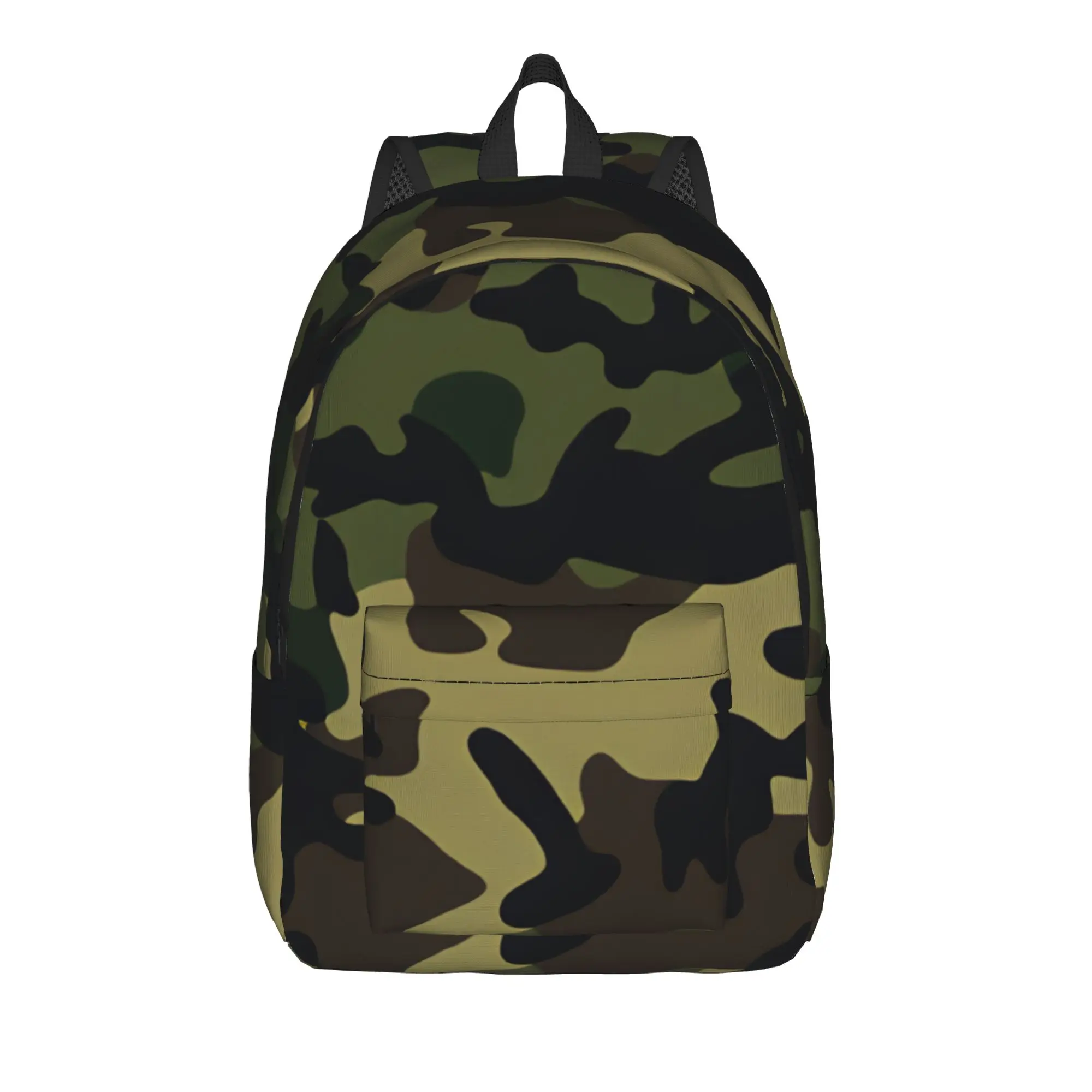 High Contrast Shadow Jungle Camo Backpack  Trekking Backpacks Women Men Custom Durable School Bags Casual Rucksack