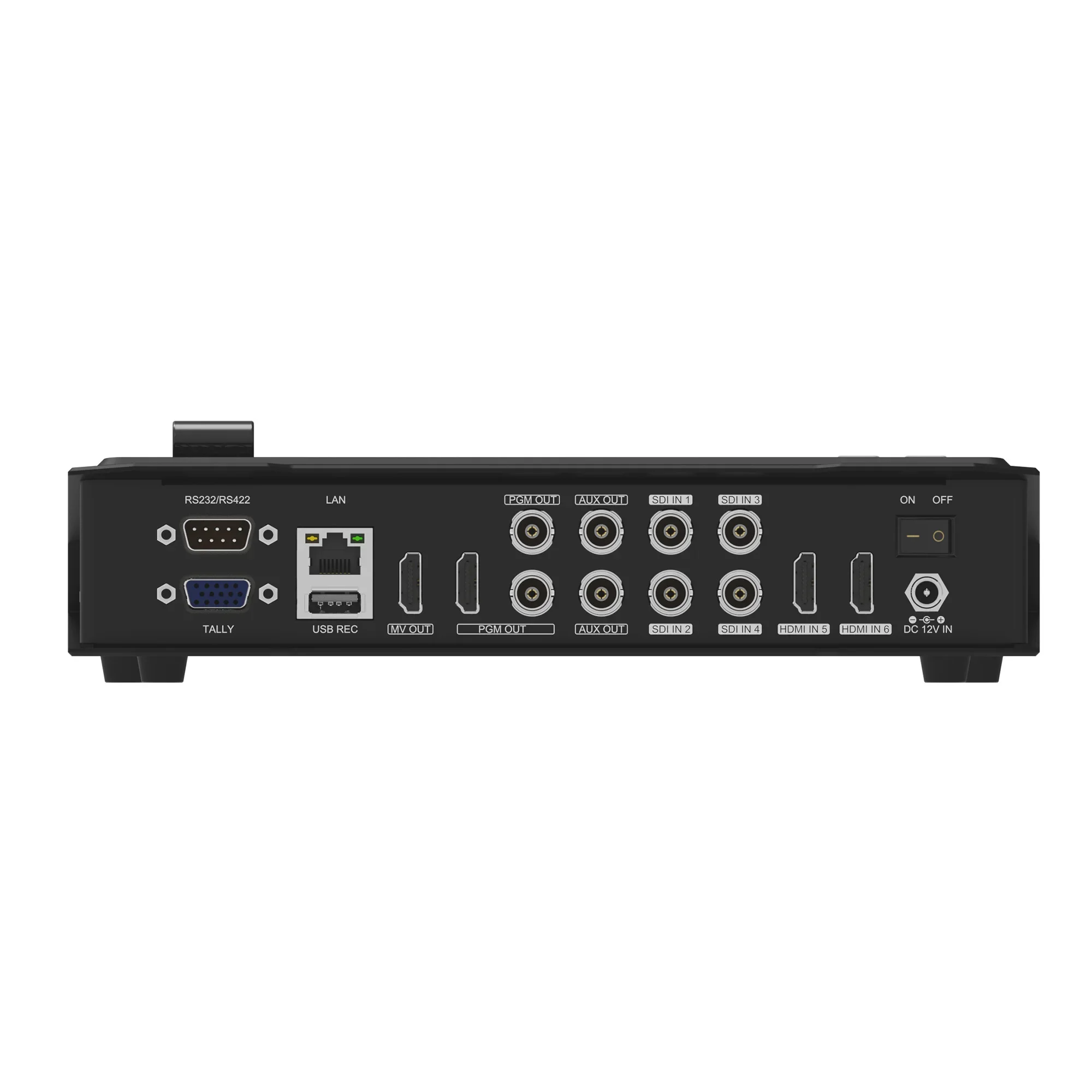 AVMATRIX Shark S6 Metal Built-in 5 Inch LCD Display 6 Channel /SDI Video Switcher PTZ Camera Control RTMP Stream Record