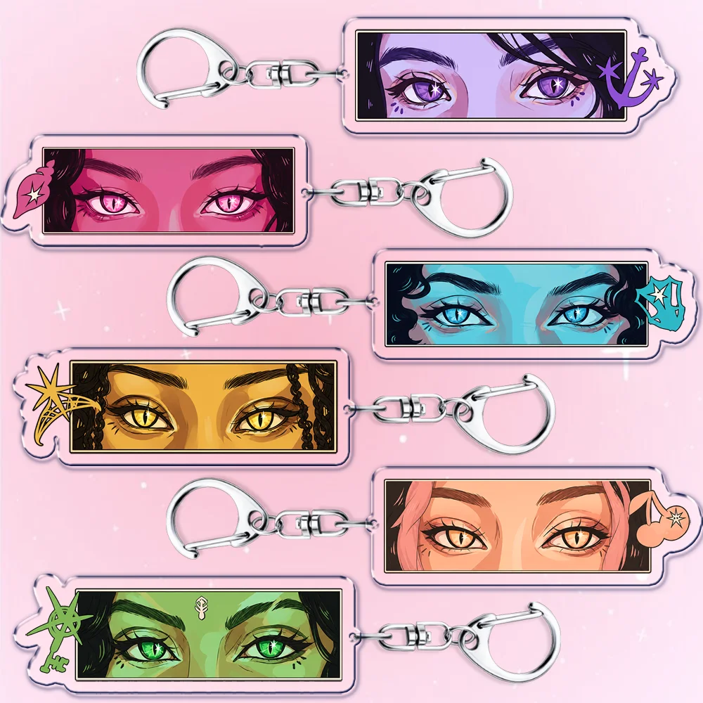 Hot Katseye Members Eyes Keychain for Bag Accessories Bag Charm Yoonchae Megan Lara Sophia Daniela Keyrings Key Chains Fans Gift