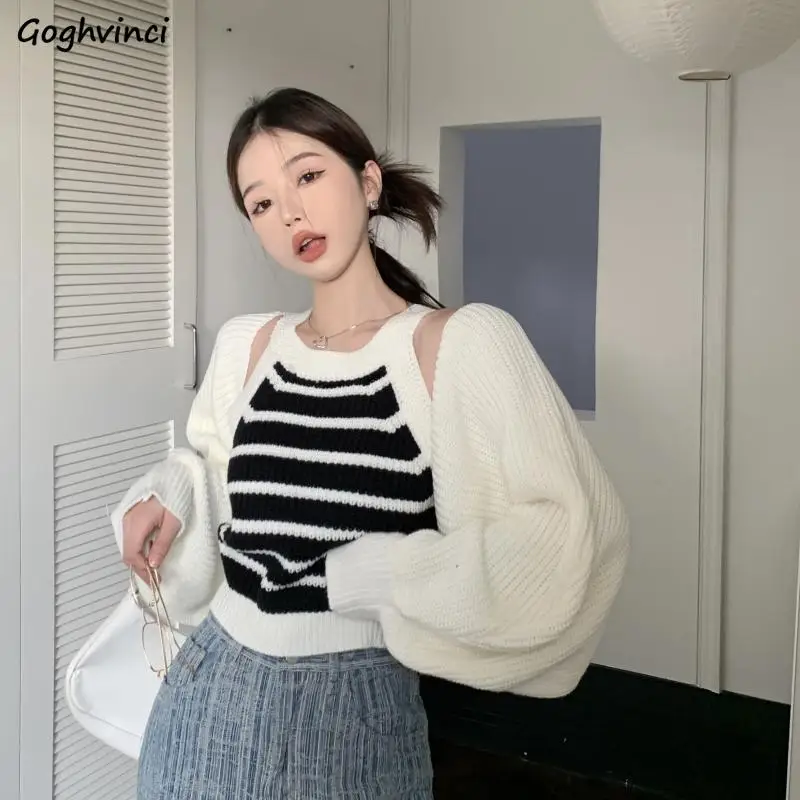 

Cardigan Women Spring Autumn Trendy Hot Girls Casual Female Knitted Sweaters Outwear Loose Solid All-match Crop Tops Chic Ins