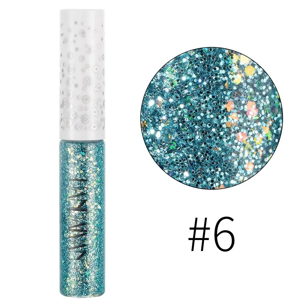 12 Colors Liquid Eyeliner Shiny Pigment Pearl Shimmer Metallic Eyeliner Quick Dry Waterproof Colorful Eyeliner for Beauty Makeup