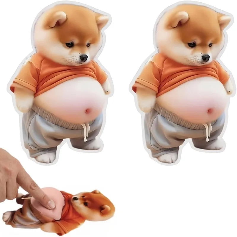 6pcs 3D Cute Animal Belly Pads, Two of Each Kind, for Door Stoppers and Wall Protection, Silent Shock-Absorbing Pads