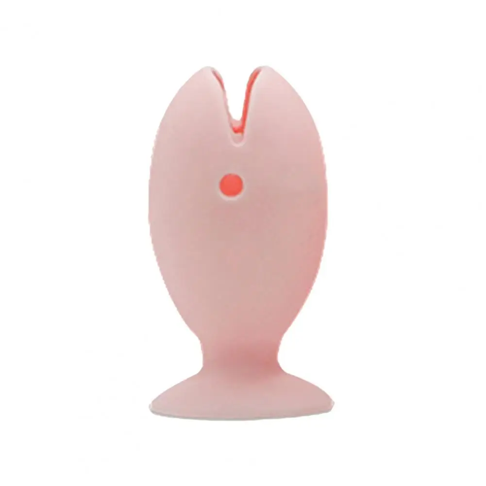 Base de brosse à dents de dessin animé mignon pratique, outil de rangement de brosse de maquillage, porte-brosse à dents écologique, poisson