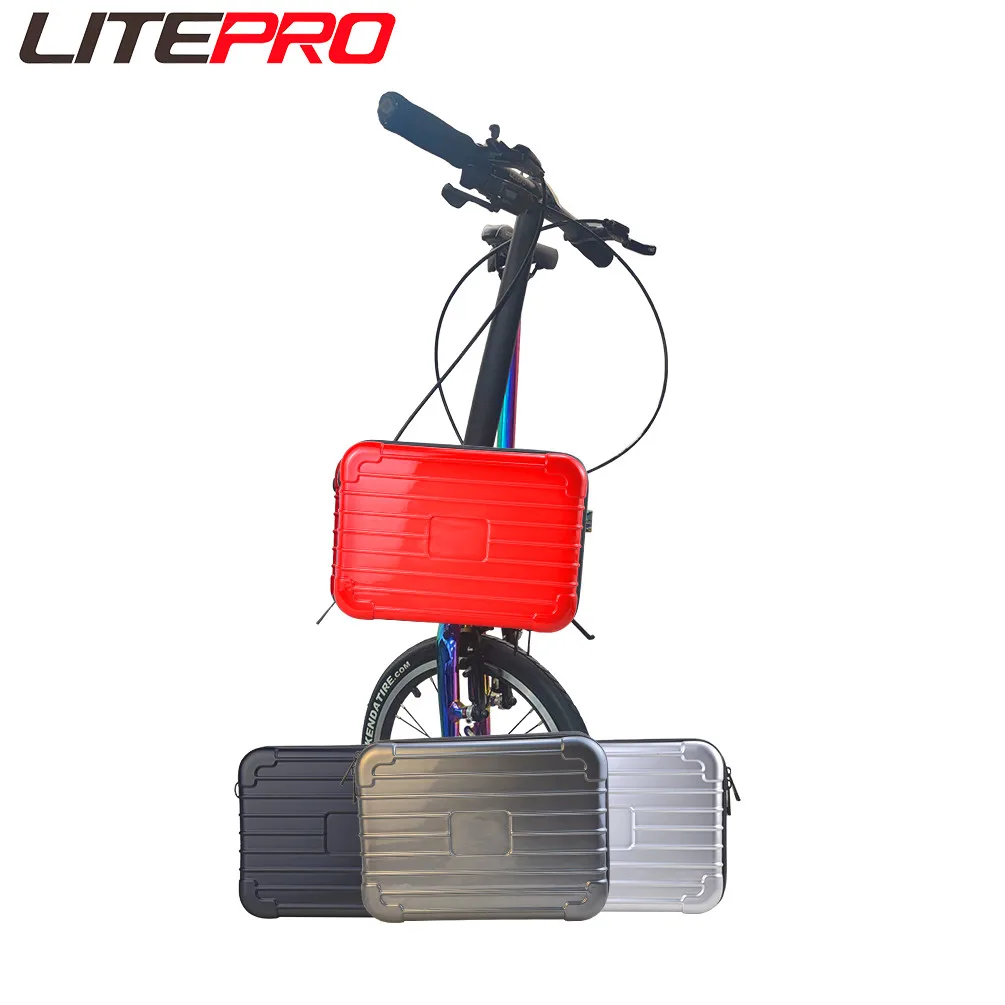 Litepro Waterproof Zipper For Brompton Bicycle 10 Inch Front Head Bag Folding Bike Pig Nose Storage Box