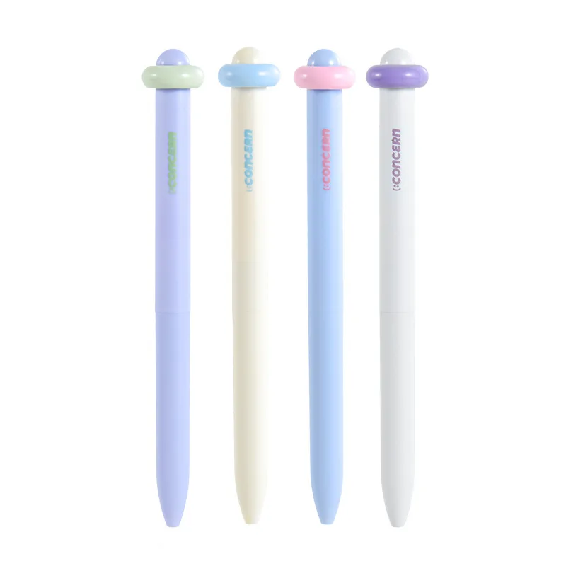 5-Piece Set of Cloud-Shaped Retractable Gel Pens with Random Colors, Black Ink, Ins-Style, Simple and Elegant, Essential for Study and Office Use, Black Signature Pens