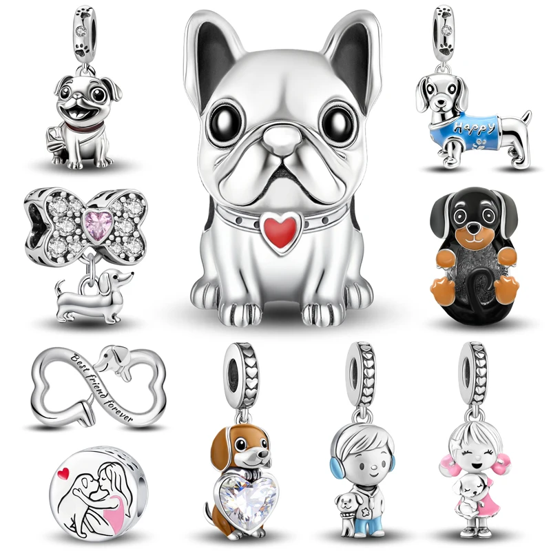 925 Sterling Silver Butterfly Kapibala Octopus Cute Dog Charms Beads Fit Original  Bracelet Bangle High Quality DIY Jewelry